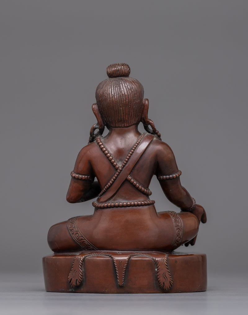 Buddhist Master Mahasiddha Traditionally Carved Statue | Buddhist Sculpture for Shrine