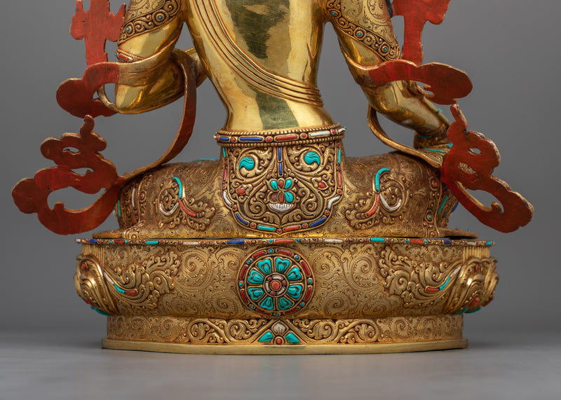 Goddess Green Tara Buddhist Art  Statue | The Lord and Refuge of The Three Realms