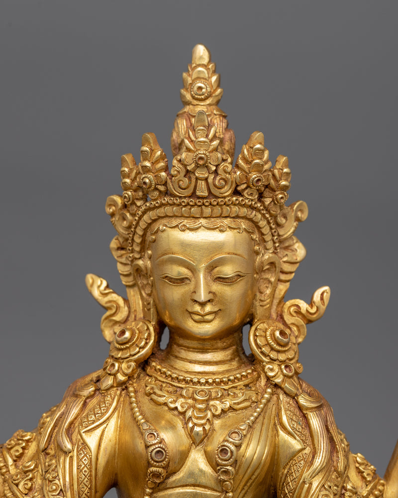 Tibetan Vasudhara Divine Goddess of Wealth and Spiritual Abundance | Symbol of Success