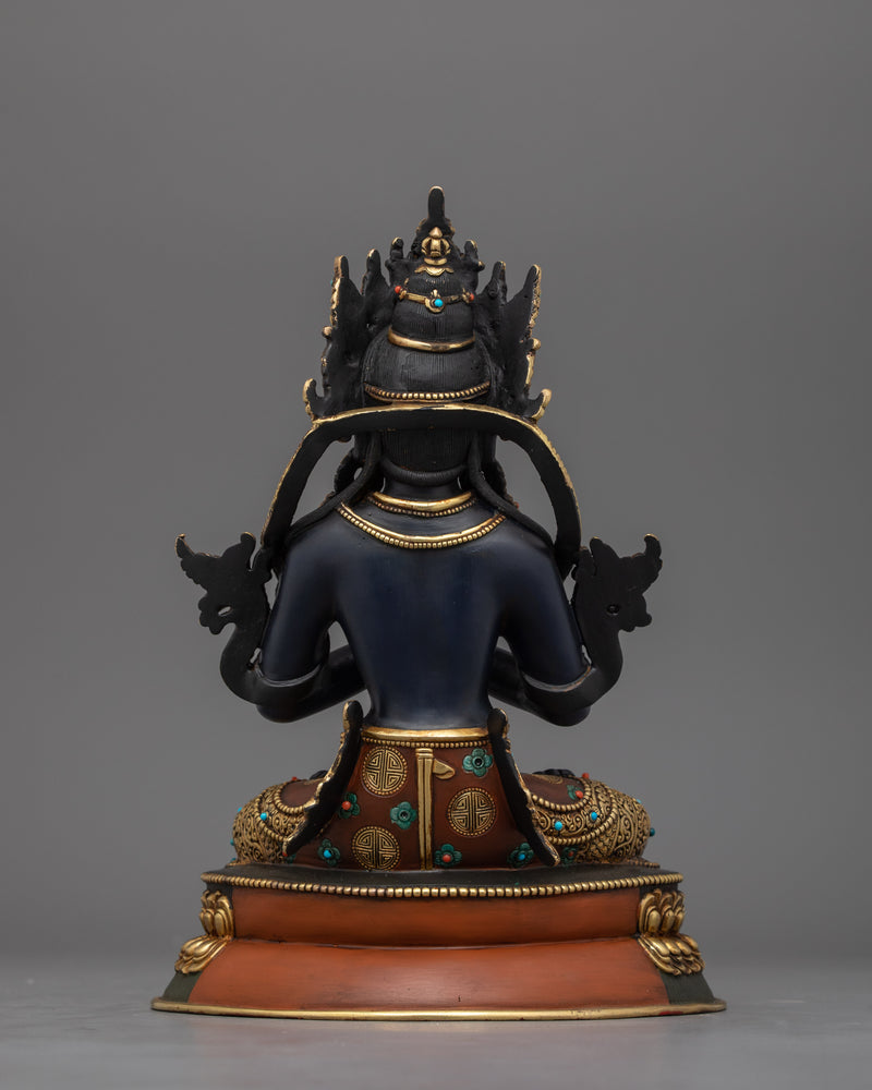 Buddhist Symbol of Vajradhara Tantra Buddha Figurine | Primordial Essence of Buddha’s Wisdom