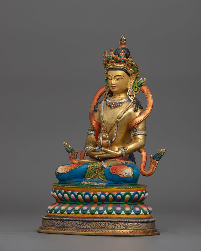 Antique Tibetan Buddhism Amitayus Statue | Enlightened Deity of Longevity