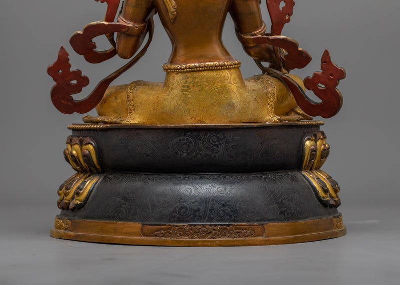 Green Tara Mother of Liberation Sculpture | Embodiment of Compassion and Generosity