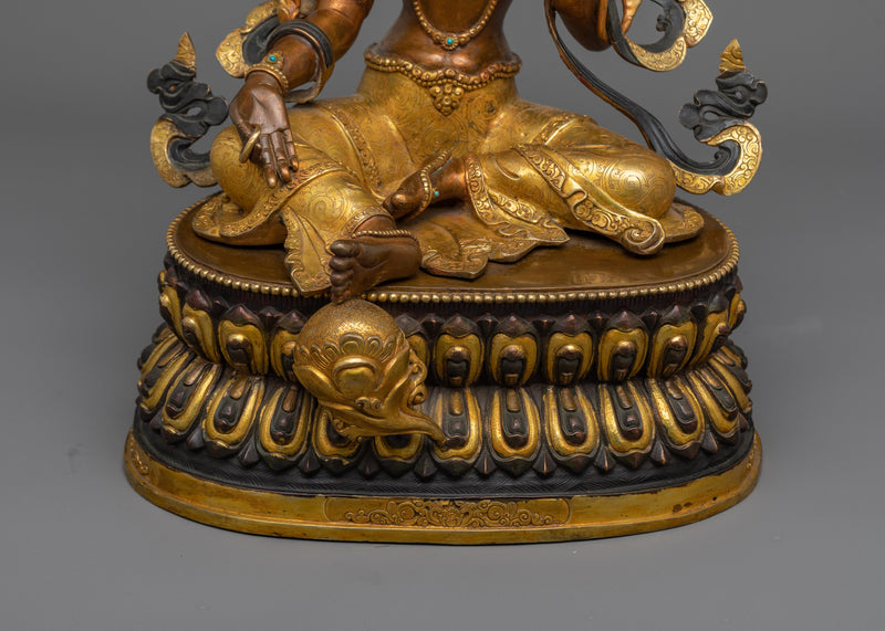 Green Tara Mother of Liberation Sculpture | Embodiment of Compassion and Generosity