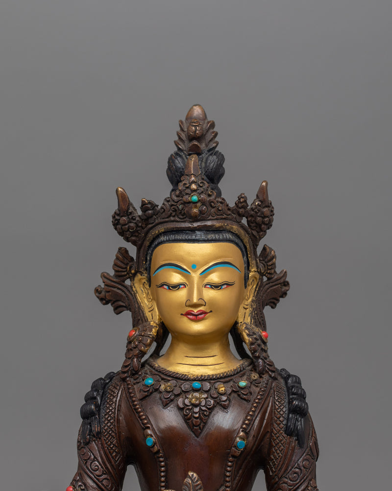 Amitayus Buddha Deity of Boundless Life Sculpture | Symbol of Long Life