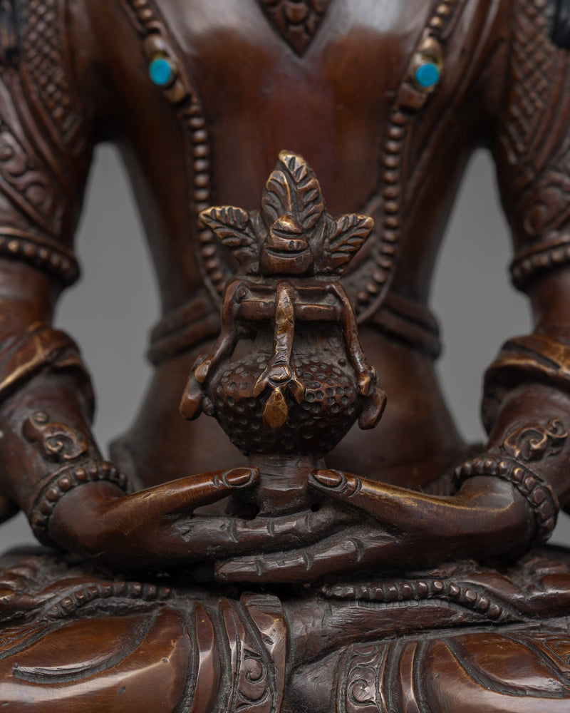 Amitayus Buddha Deity of Boundless Life Sculpture | Symbol of Long Life