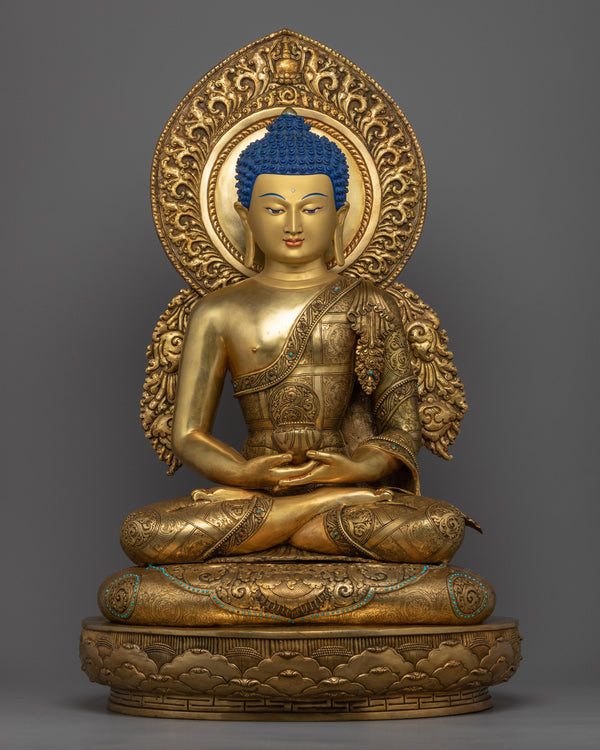 Amitabha Buddha Chant Practice Statue |  Hand-Carved Buddhist Statues