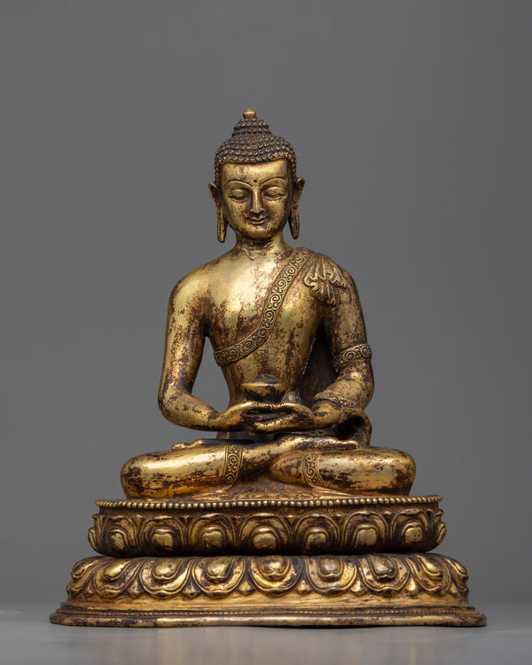 Antique Finish Amitabha Buddha Statue 