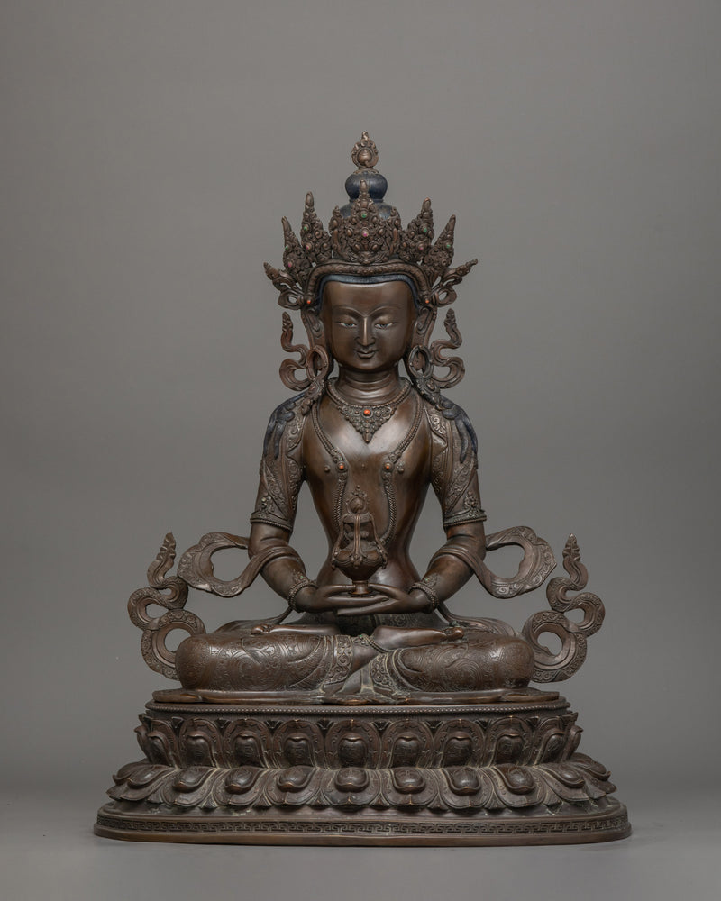 Buddhist Amitayus Deity of Longevity Figurine