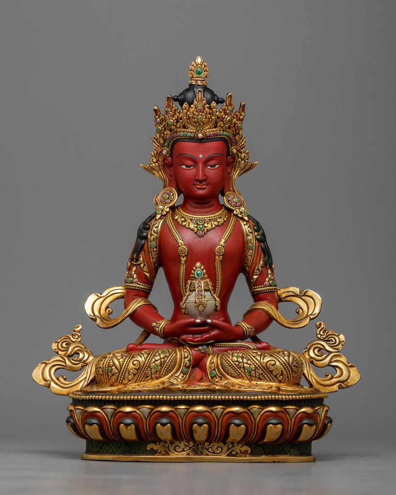 red-amitayus-sculpture