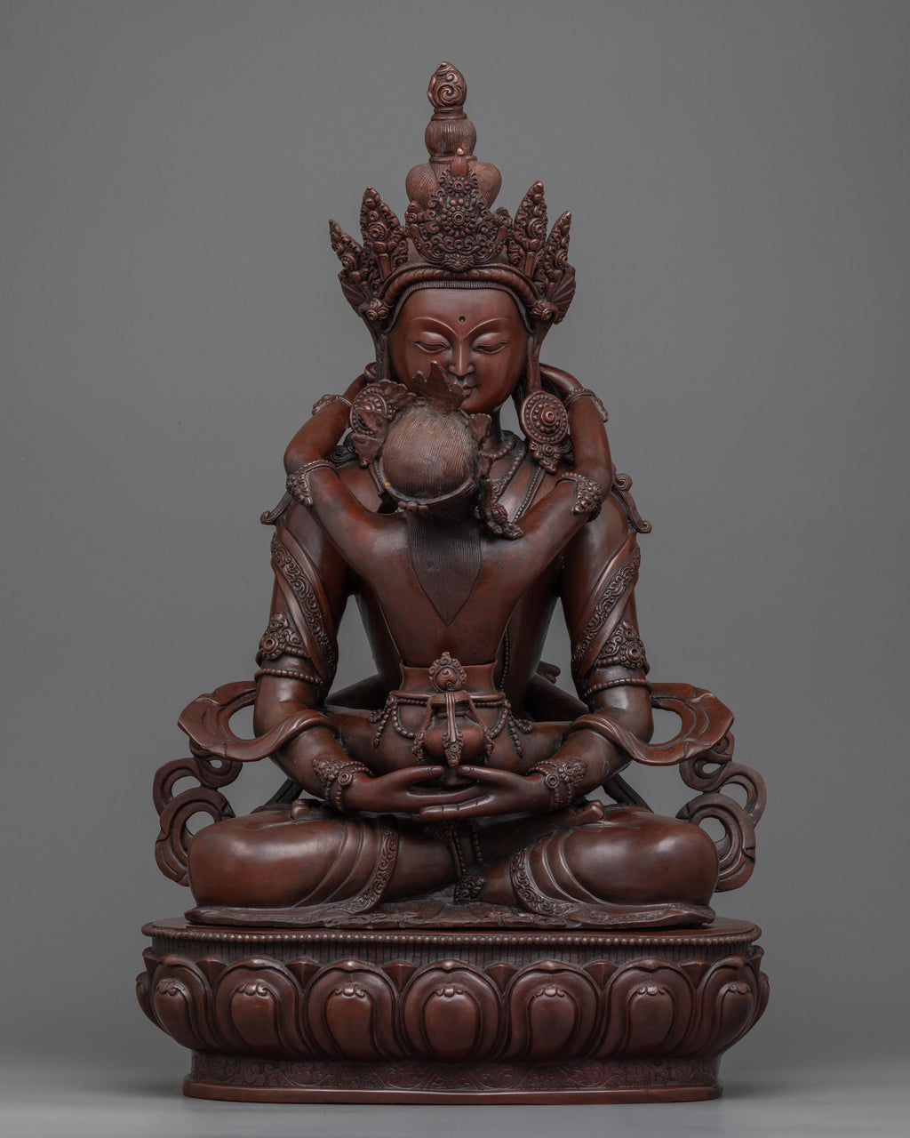 Yab Yum Tantric Practice in Sculpture | Amitayus and Tsendali Copper S