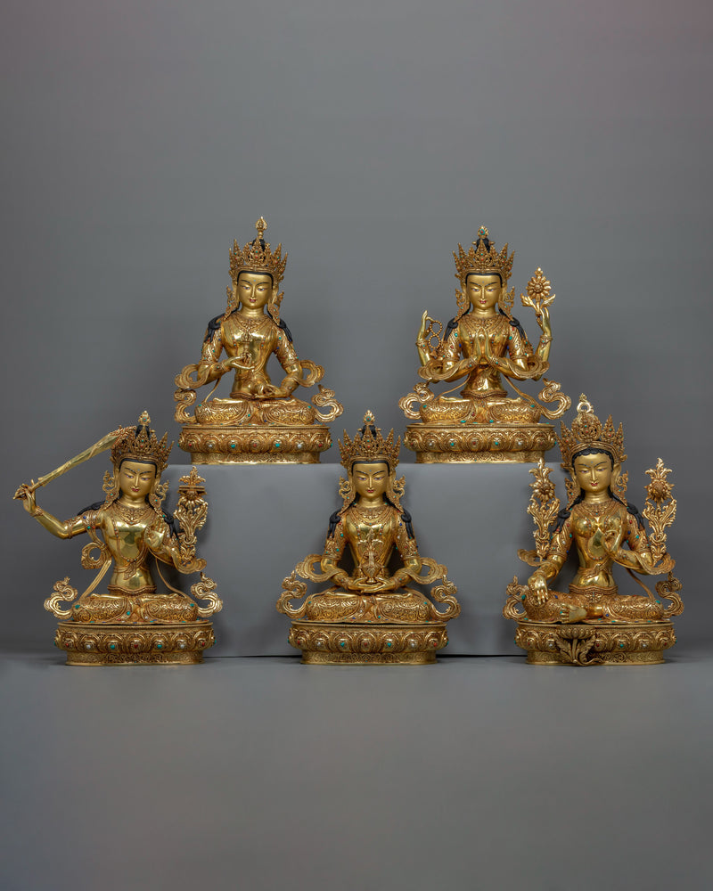 five-bodhisattva-set-statue