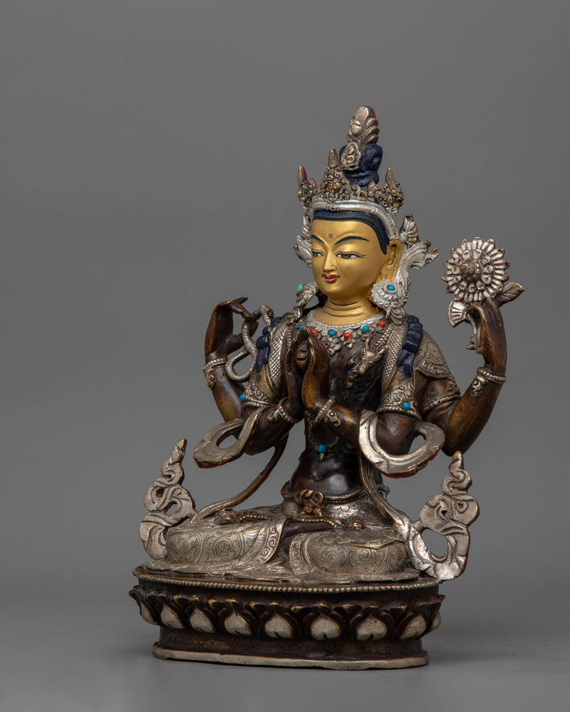 Himalayan Meditating Chenrezig Sculpture | Symbol of Compassion