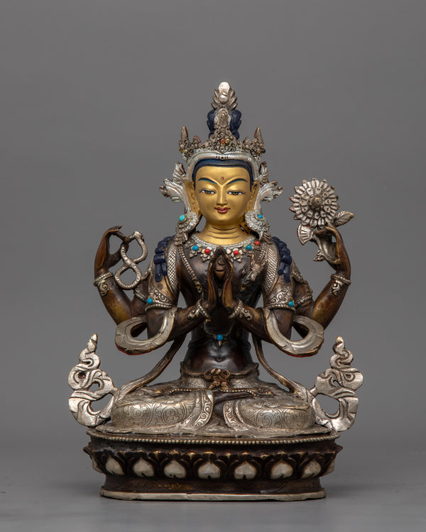 Himalayan Meditating Chenrezig Sculpture