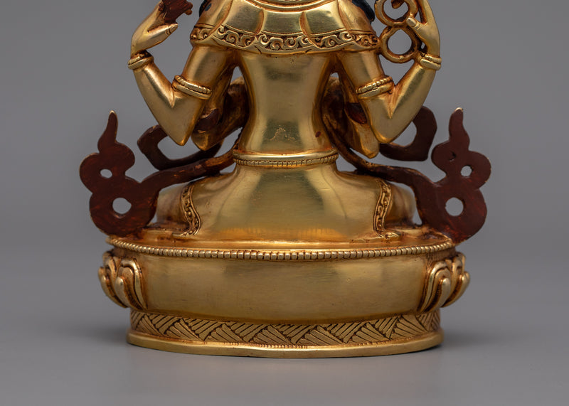 Chenrezig Four-Armed Compassion Deity Sculpture | Avalokiteshvara Statue