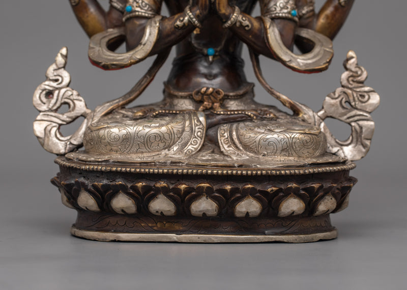 Himalayan Meditating Chenrezig Sculpture | Symbol of Compassion