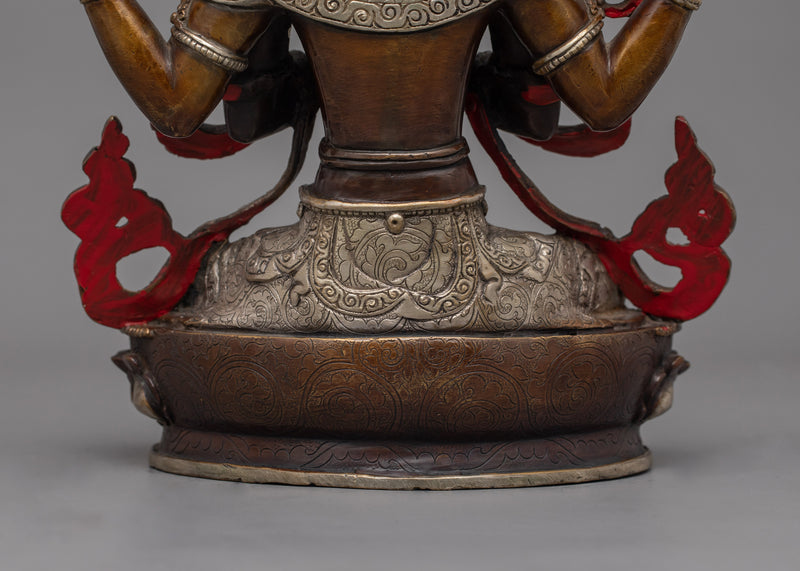 Himalayan Meditating Chenrezig Sculpture | Symbol of Compassion