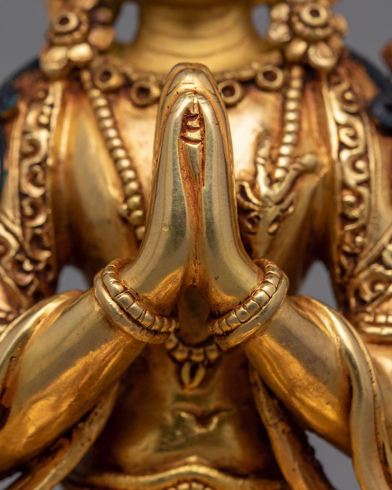 Chenrezig Four-Armed Compassion Deity Sculpture | Avalokiteshvara Statue