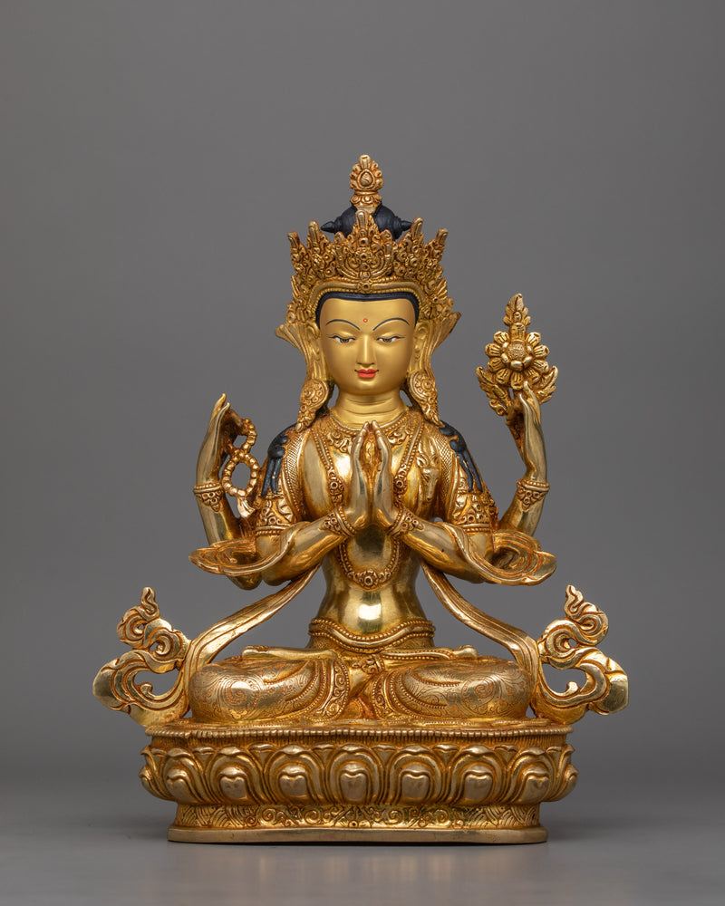 himalayan-four-armed-chenrezig-figurine