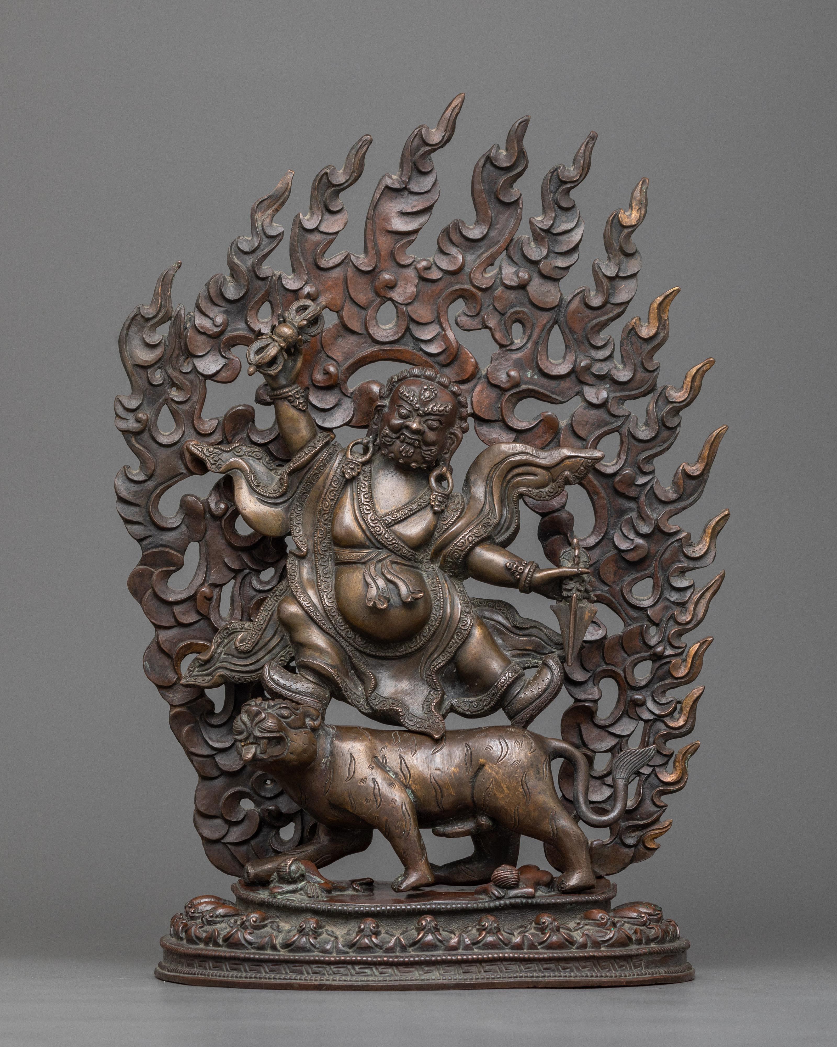 Guru Dorje Drollo Statue | A Powerful Oxidized Copper Embodiment of Fi