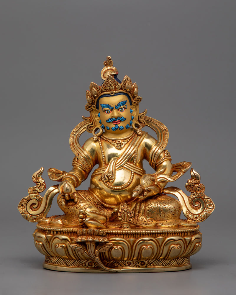 Himalayan Deity Golden Dzambhala Statue