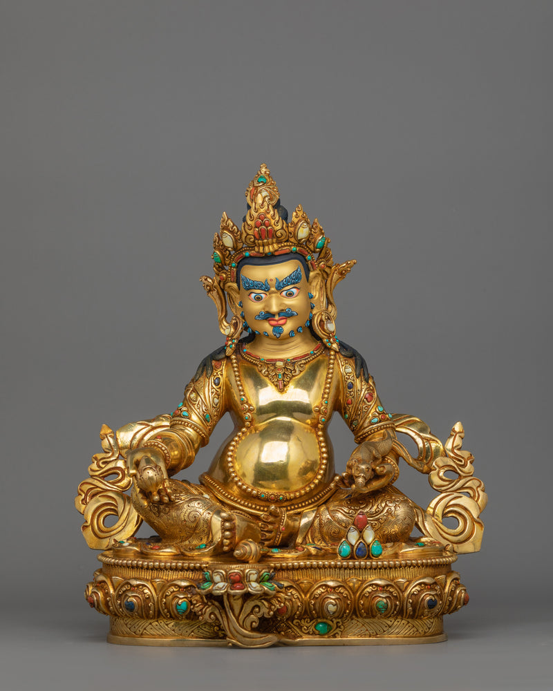  Gold Gilded Wealth Deity Dzambhala 