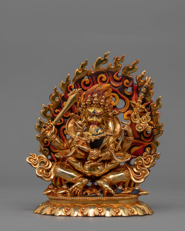 Four Armed Mahakala Mantra Statue