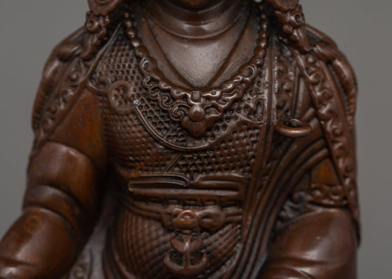 Tibetan Buddhist Guru Rinpoche Figurine | Symbol of Spiritual Power and Protection