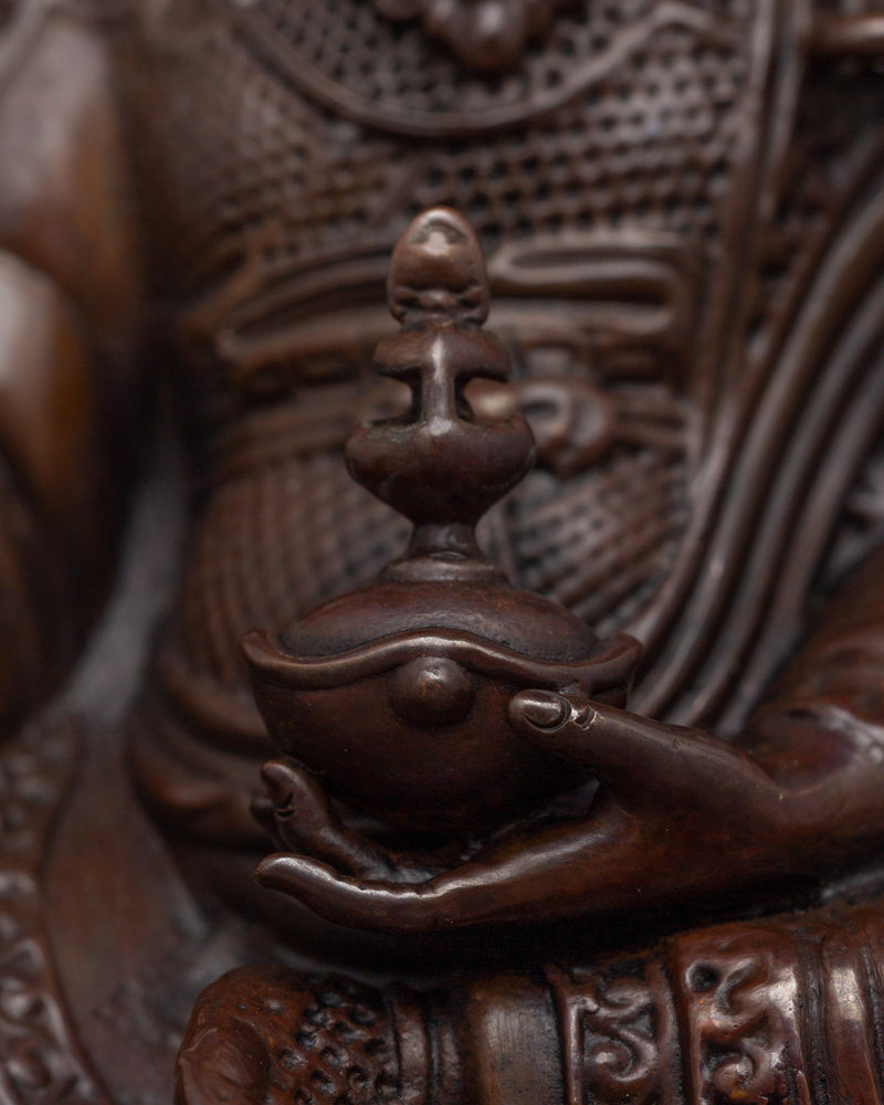 Tibetan Buddhist Guru Rinpoche Figurine | Symbol of Spiritual Power and Protection