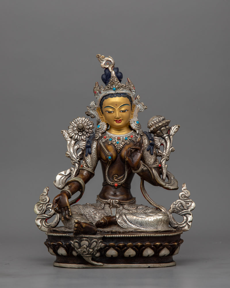 Green Tara Beloved Deity in Tibetan