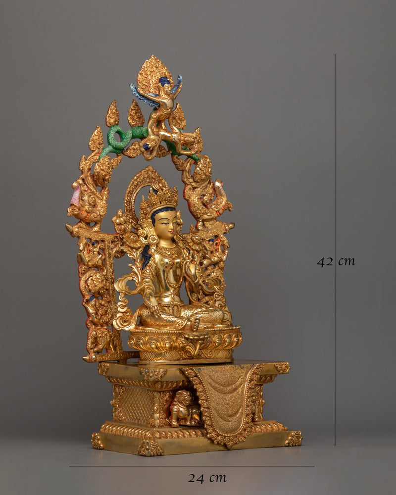 Traditional Protector Green Tara Goddess Statue