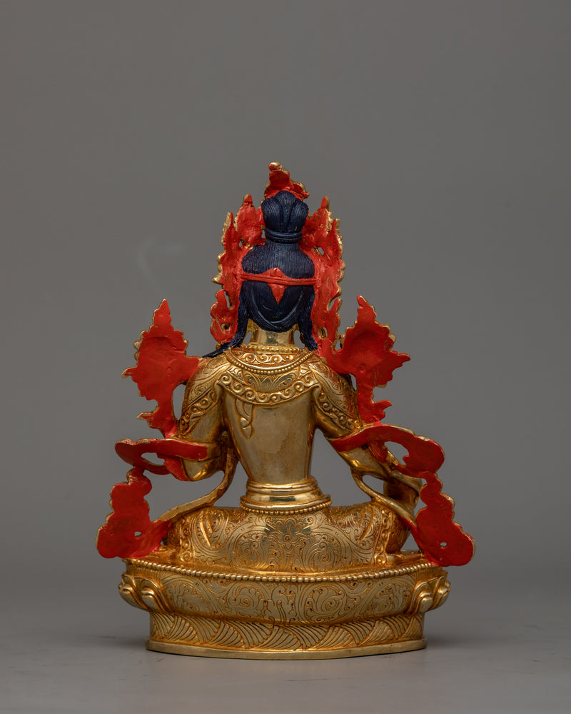 Traditional Protector Green Tara Goddess Statue | Symbolizing Protection and Compassion