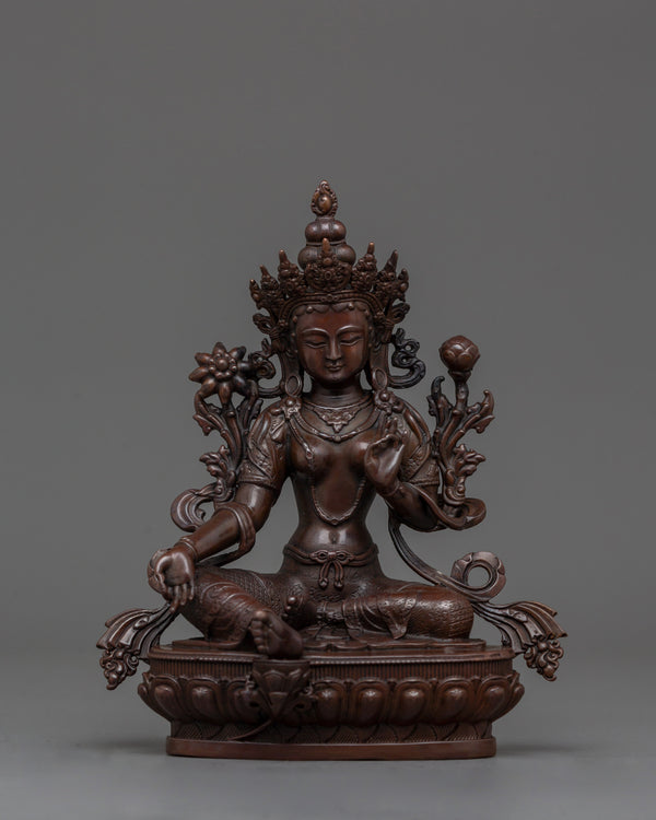 Graceful Green Tara Statue