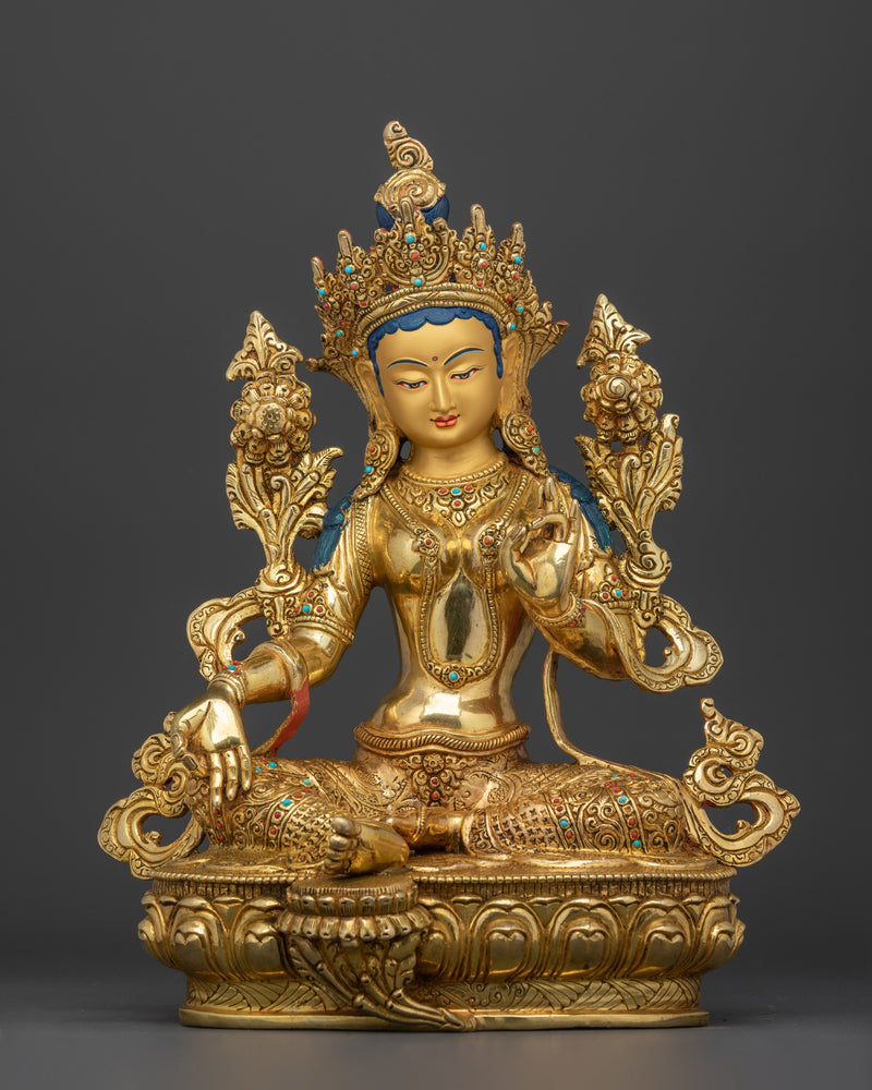 Tibetan Green Tara figurine
