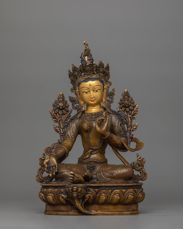 green-tara-oxidized-statue-for-shrine-decor