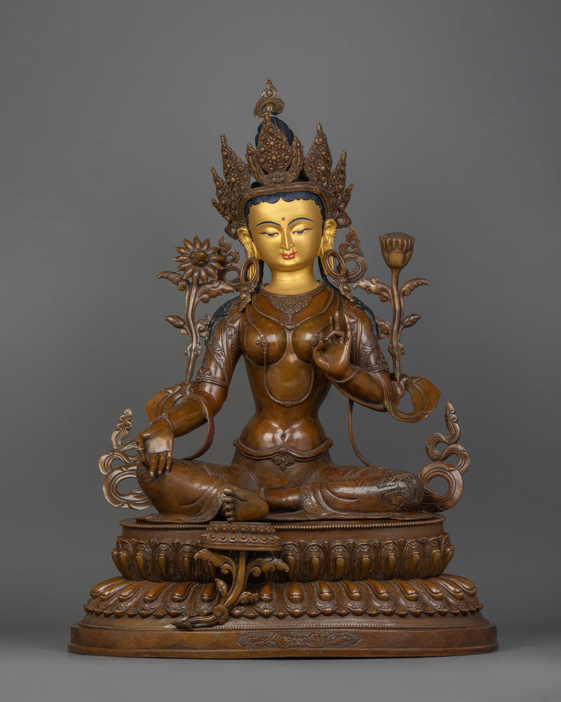 oxidized-green-tara-sculpture