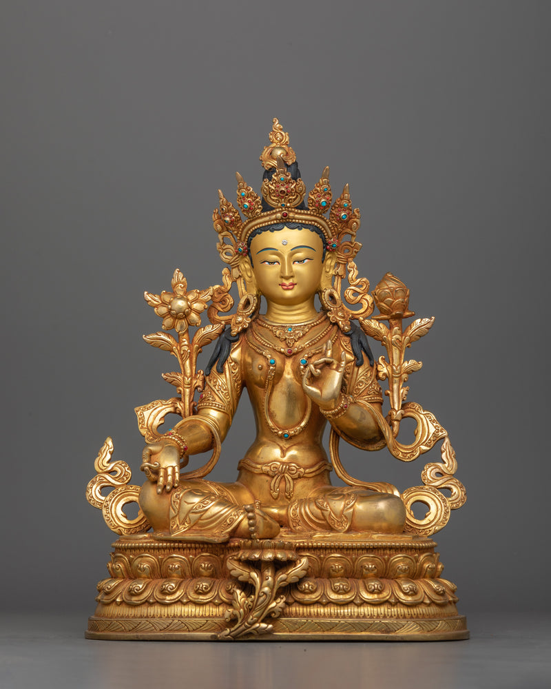 traditionally-handcarved-green-tara