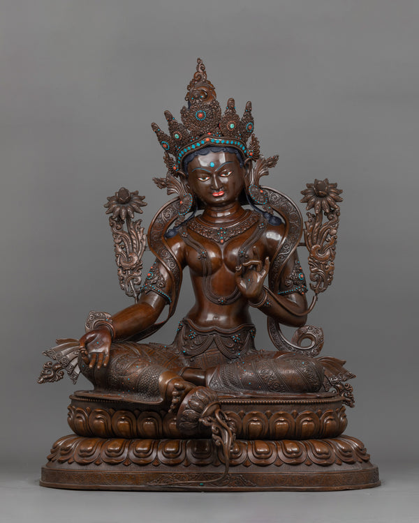 Female Bodhisattva Green Tara Figurine