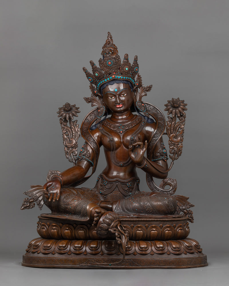 Female Bodhisattva Green Tara Figurine