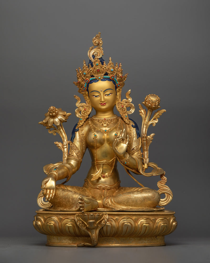 traditional-green-tara-statue