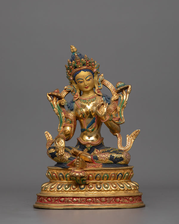 Historical Green Tara Statue