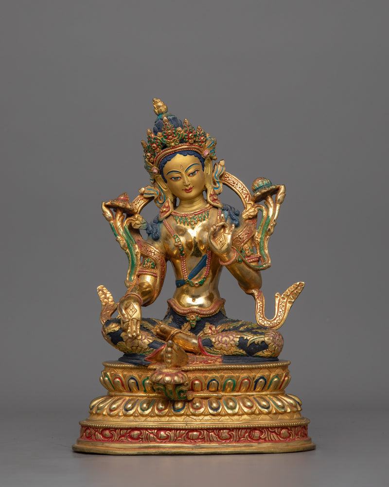 Historical Green Tara Statue