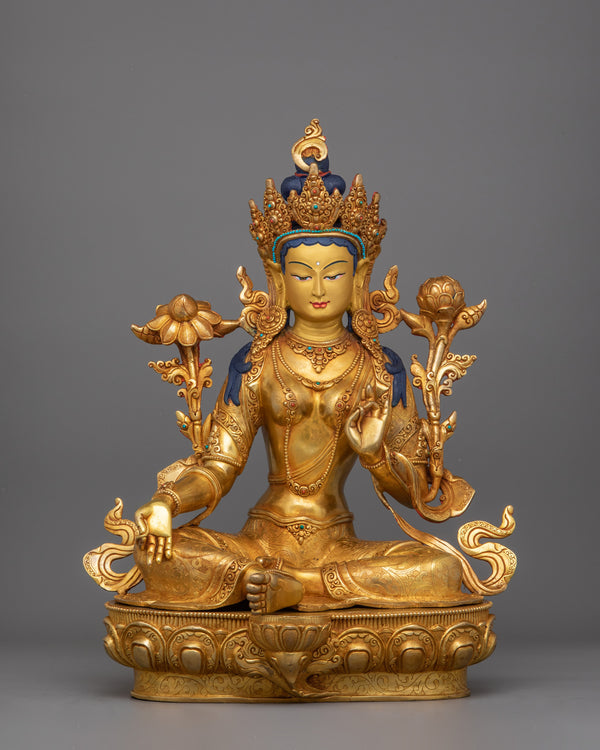 Buddhist Goddess Green Tara Figurine