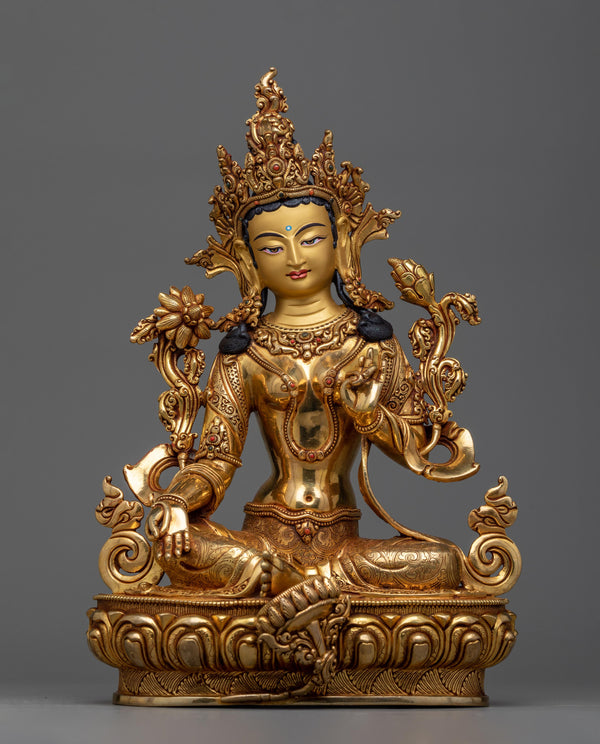 Green Tara 12.5 Inches Statue