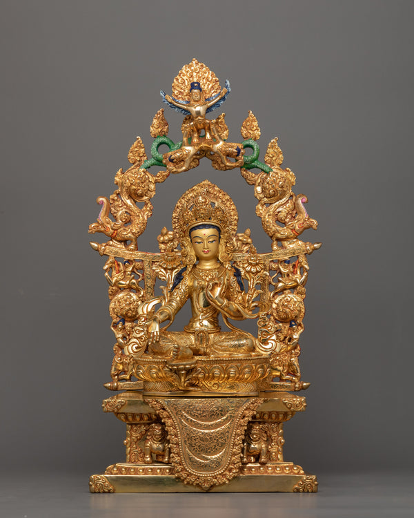 Traditional Protector Green Tara Goddess Statue