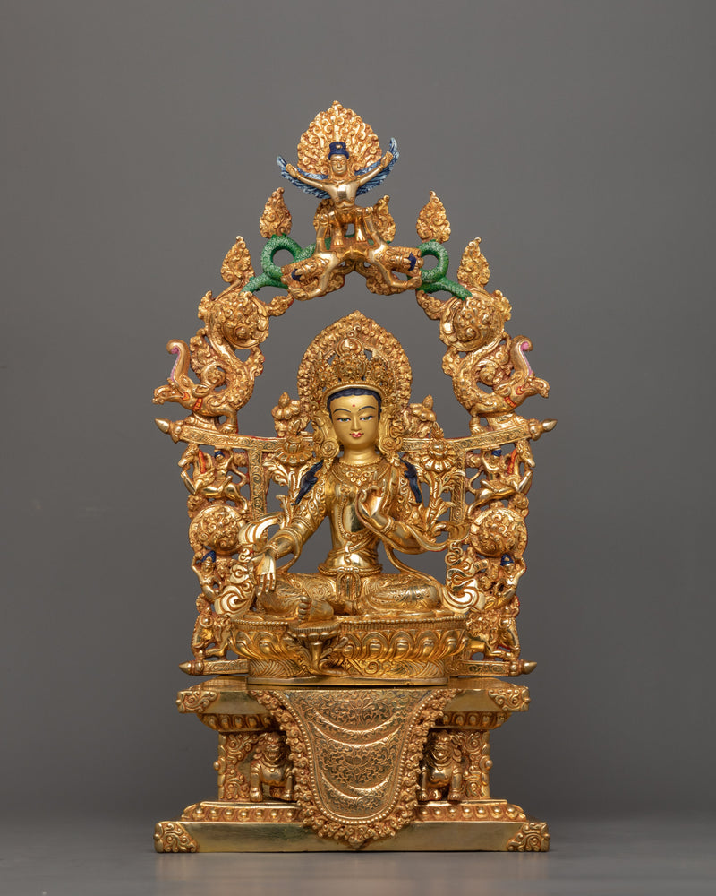 Traditional Protector Green Tara Goddess Statue