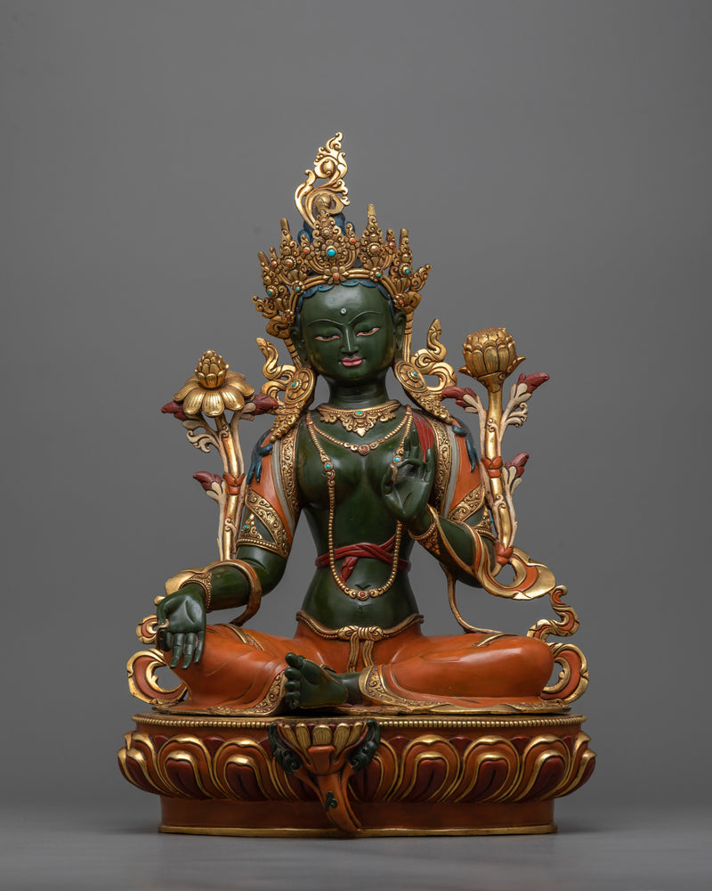 radiant-green-tara-statue