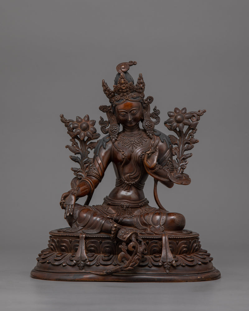 Goddess Shyamatara Handmade Figurine | Himalayan Buddhist Art