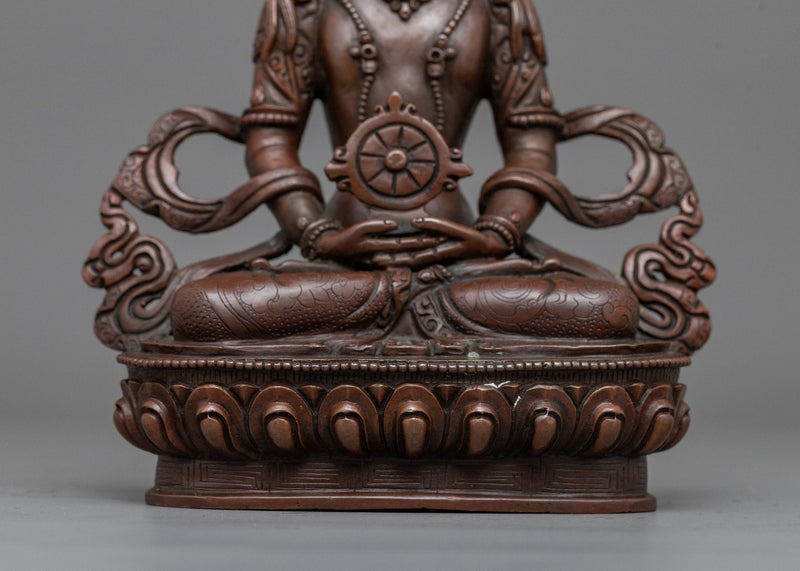 Tibetan Sacred Mahavairocana Figurine | Divine Radiance and Wisdom Icon