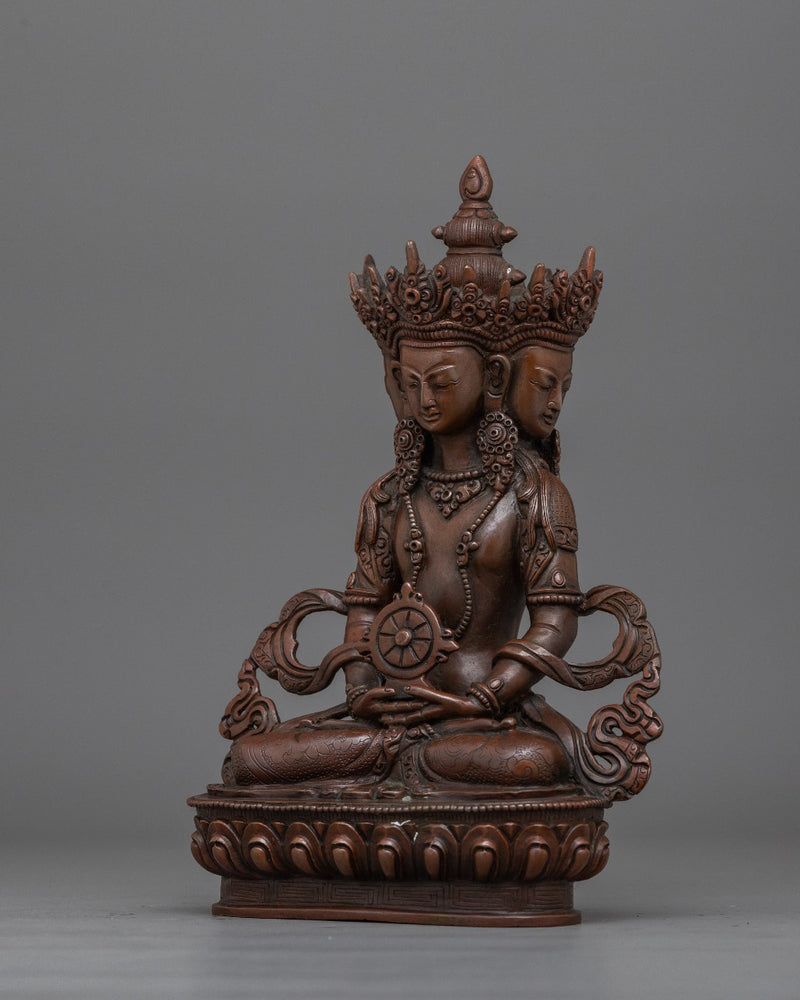 Tibetan Sacred Mahavairocana Figurine | Divine Radiance and Wisdom Icon