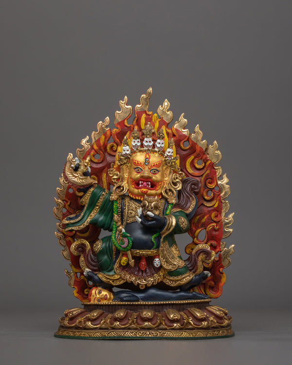 24K Gold Gilded Mahakala Bernagchen